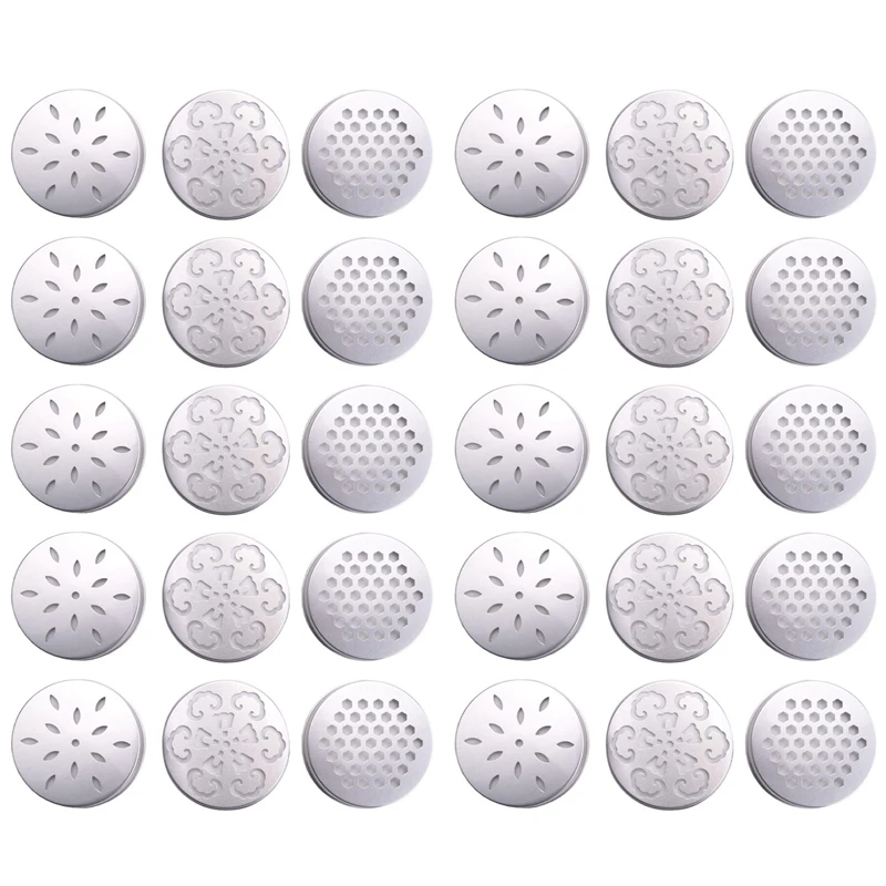 Hot SV-30Pcs Mason Jar Lids Cover 3 Style Hollow Mason Candle Topper Shade Jar Lid For Mason,Candle, Ball,Regular Mouth Jar,Etc
Hot SV-30Pcs Mason Jar Lids Cover 3 Style Hollow Mason Candle Topper Shade Jar Lid For Mason,Candle, Ball,Regular Mouth Jar,Etc