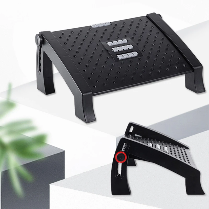Adjustable Footrest With Massaging Function Adjustable Height &Tilt Office Foot Rest Stool Under Desk Support
Adjustable Footrest With Massaging Function Adjustable Height &Tilt Office Foot Rest Stool Under Desk Support