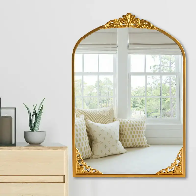 2023 New 26"x38" Iron Arch Wall Mirror Vintage Fireplace Mirror Gold Decorative Makeup Mirror for Bedroom Desktop Ornaments Mirr
2023 New 26"x38" Iron Arch Wall Mirror Vintage Fireplace Mirror Gold Decorative Makeup Mirror for Bedroom Desktop Ornaments Mirr
