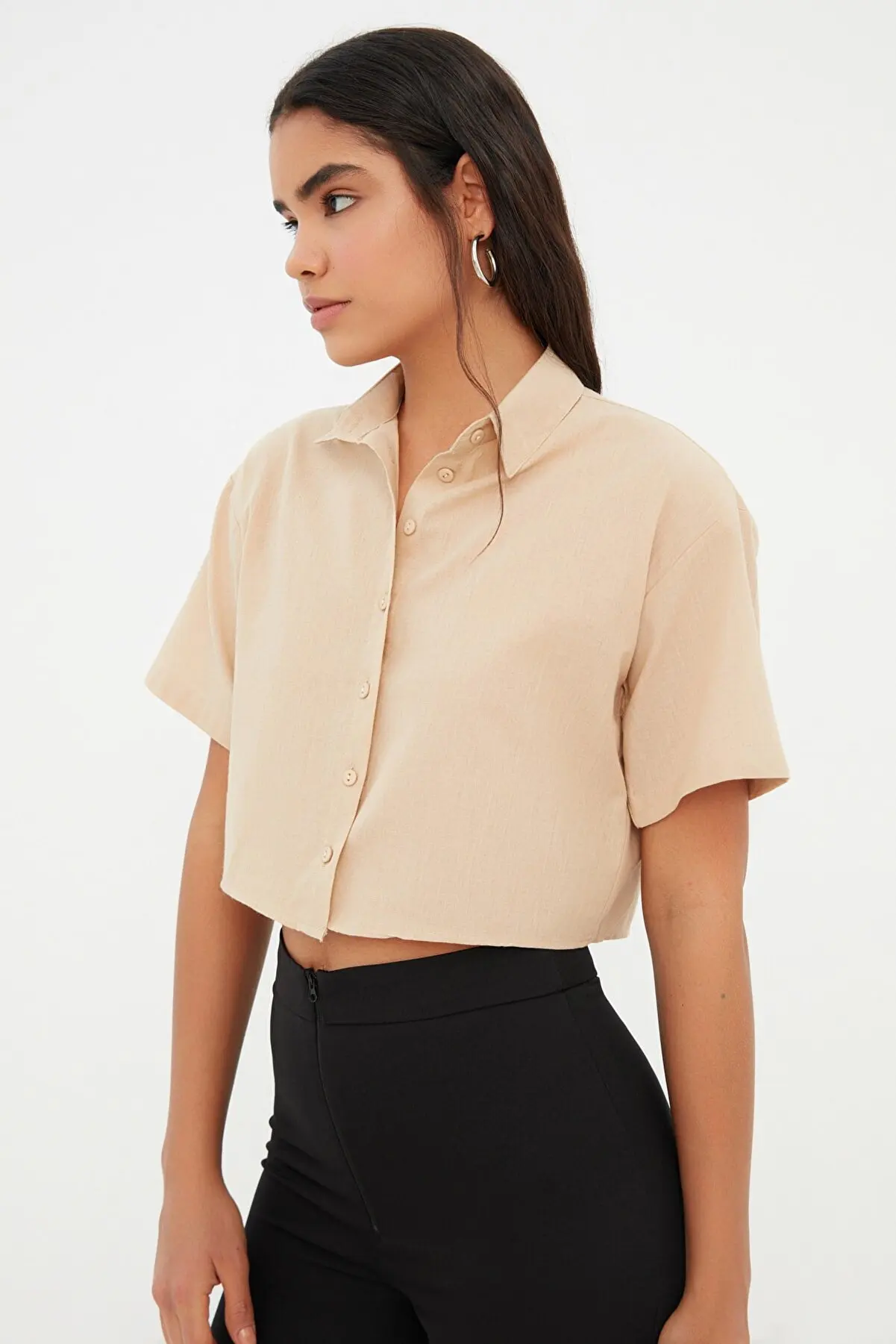 Beige Basic shirt Summer women's Shirts Fashion women's Blouses Pretty and Cheap women's Blouses 246310127
Beige Basic shirt Summer women's Shirts Fashion women's Blouses Pretty and Cheap women's Blouses 246310127