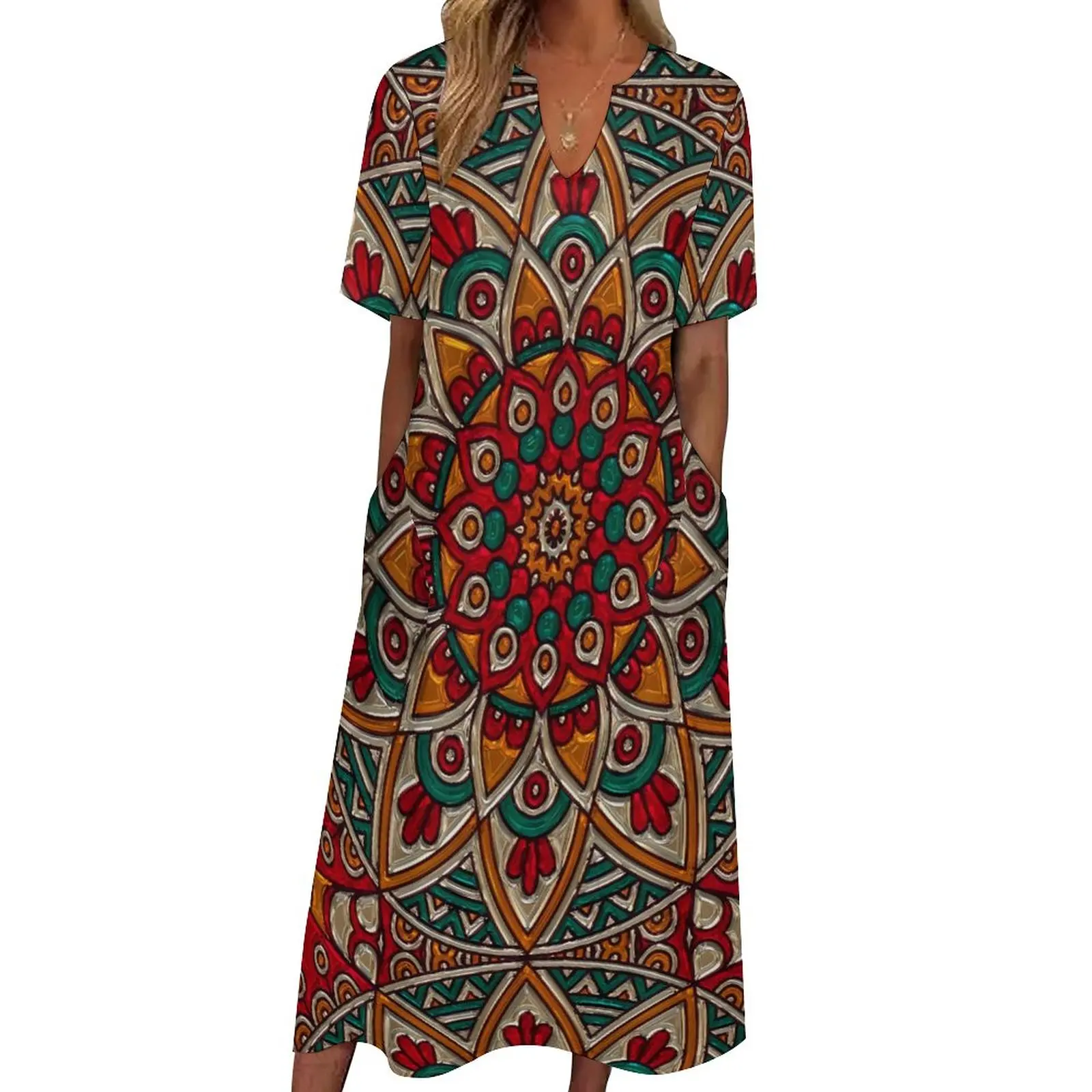 Beautiful Mandala Dress Vintage Floral Modern Maxi Dress Korean Fashion Casual Long Dresses Summer Short Sleeve Graphic Vestidos
Beautiful Mandala Dress Vintage Floral Modern Maxi Dress Korean Fashion Casual Long Dresses Summer Short Sleeve Graphic Vestidos