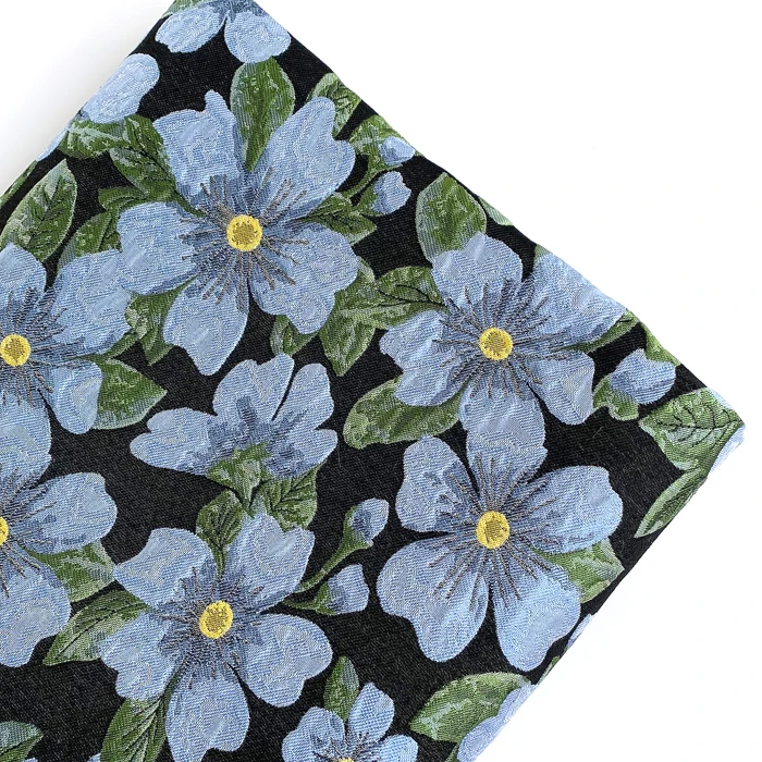 Blue Large Flower Yarn-dyed Jacquard Fabric Retro Country Ctyle Dress Skirt Bag Fabric Designer Fabric by the meter
Blue Large Flower Yarn-dyed Jacquard Fabric Retro Country Ctyle Dress Skirt Bag Fabric Designer Fabric by the meter