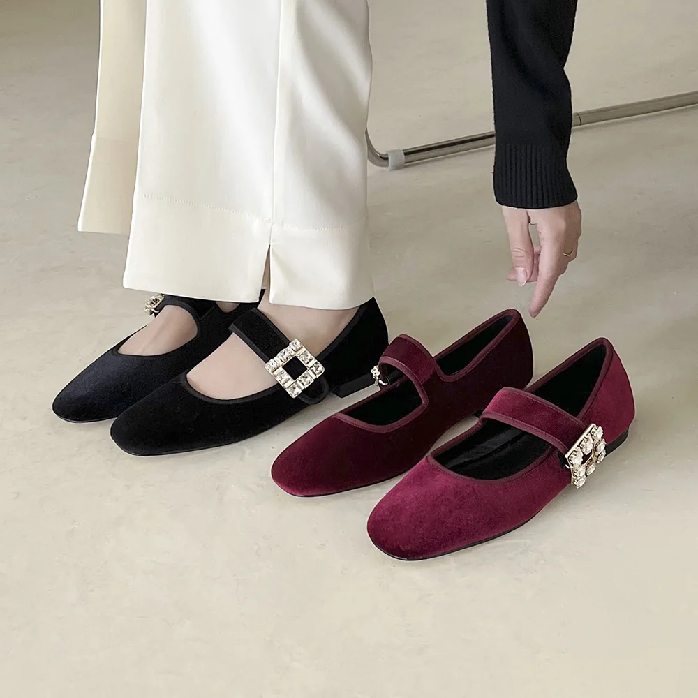 Flat Shoes Women's Loafers Fashion New Style Rhinestone Mary Jane Shoes Female Dating Prom Party Ballet Shoes
Flat Shoes Women's Loafers Fashion New Style Rhinestone Mary Jane Shoes Female Dating Prom Party Ballet Shoes