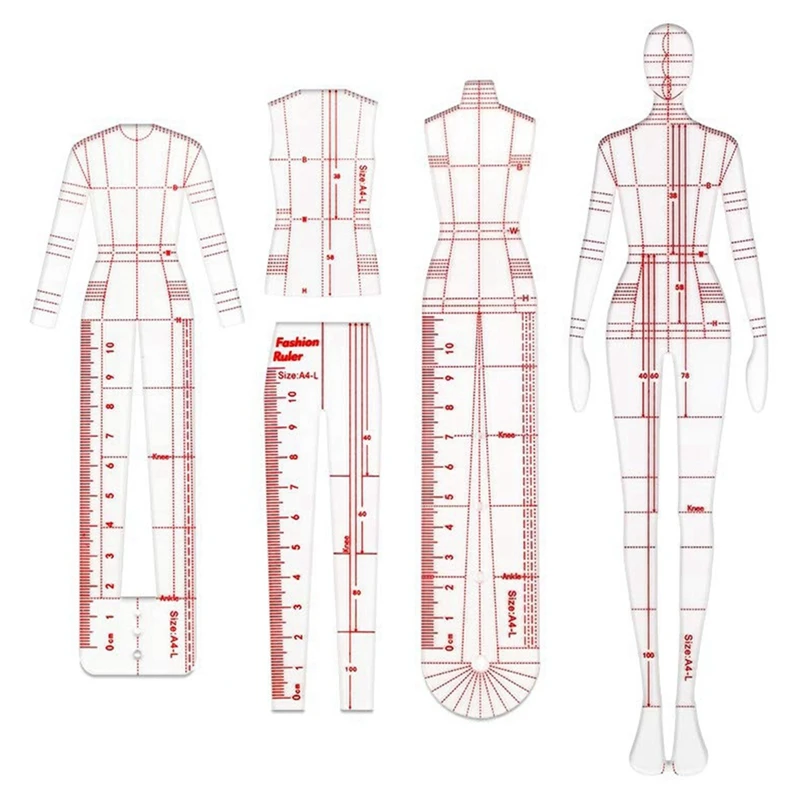 Fashion Illustration Rulers Sketching Templates Ruler Sewing Humanoid Patterns Design Clothing Measuring,Type B
Fashion Illustration Rulers Sketching Templates Ruler Sewing Humanoid Patterns Design Clothing Measuring,Type B