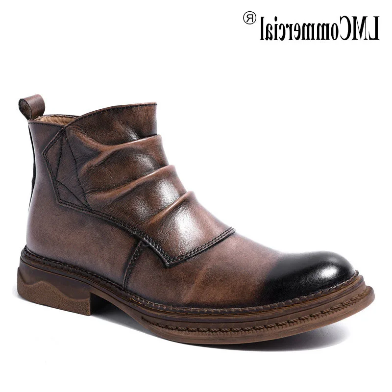 Autumn winter Genuine Leather Chelsea boots male British high-heeled cowboy boots men steel toe boots retro men shoes cowhide
Autumn winter Genuine Leather Chelsea boots male British high-heeled cowboy boots men steel toe boots retro men shoes cowhide