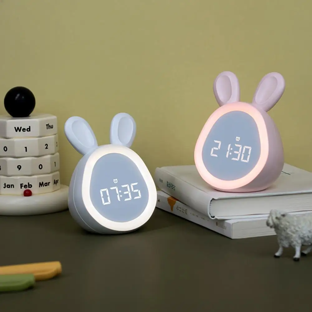 Kids Cute Rabbit Alarm Clock Night Light 8 Levels Adjusted Ringtones Stepless Dimming Led Digital Alarm Clock WeChat App Control
Kids Cute Rabbit Alarm Clock Night Light 8 Levels Adjusted Ringtones Stepless Dimming Led Digital Alarm Clock WeChat App Control