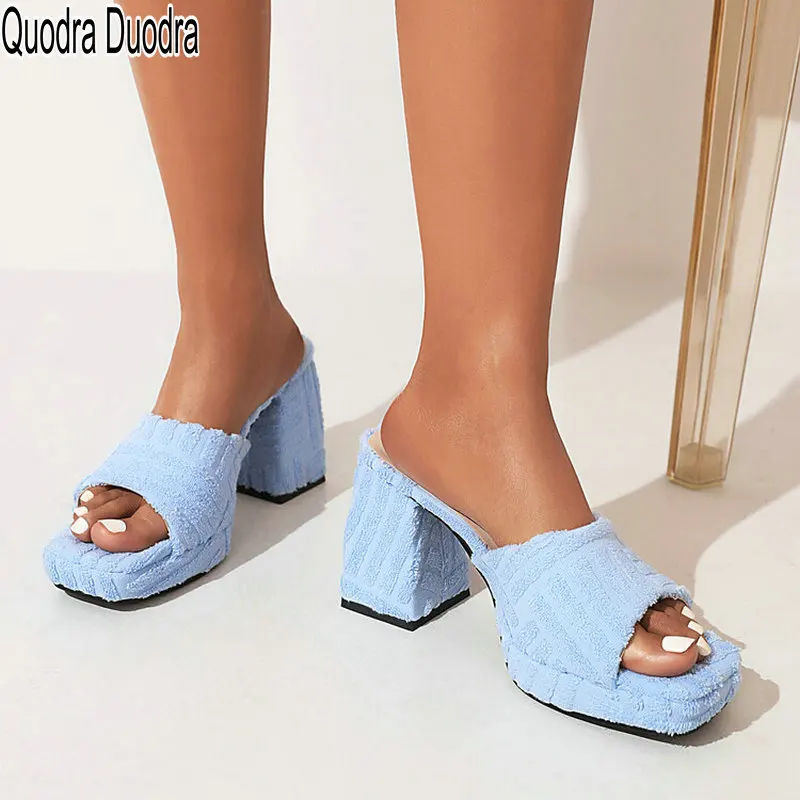 Mules New Shoes Women Summer Open Toe Slip-On Outside Sandals Casual Fashion Peep Toe Cotton Cloth Green Blue Leisure Slippers
Mules New Shoes Women Summer Open Toe Slip-On Outside Sandals Casual Fashion Peep Toe Cotton Cloth Green Blue Leisure Slippers