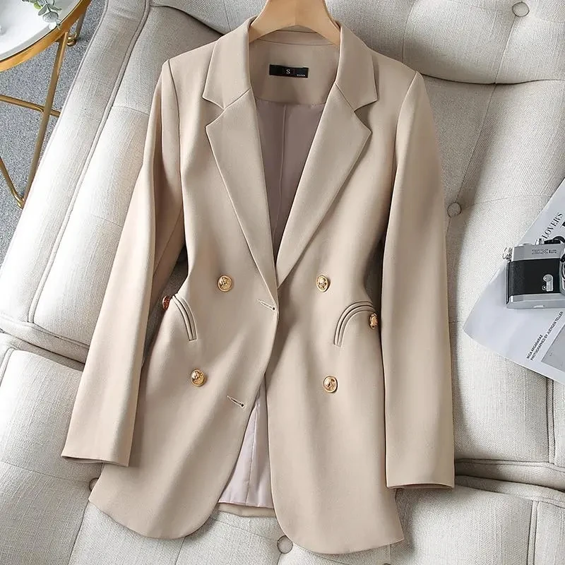 Women Office Wear Double Breasted Blazers Coat Vintage Long Sleeve Female Outerwear Chic Tops Suit Jacket Casaco Feminino 4XL
Women Office Wear Double Breasted Blazers Coat Vintage Long Sleeve Female Outerwear Chic Tops Suit Jacket Casaco Feminino 4XL