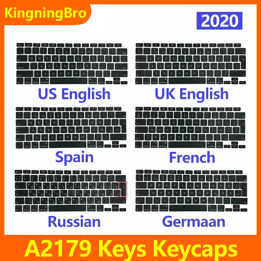 

Новая сменная клавиатура с клавишами для Macbook Air 13 дюймов A2179 колпачок для клавиш Великобритания США Испания французский русский немецкий Ве...