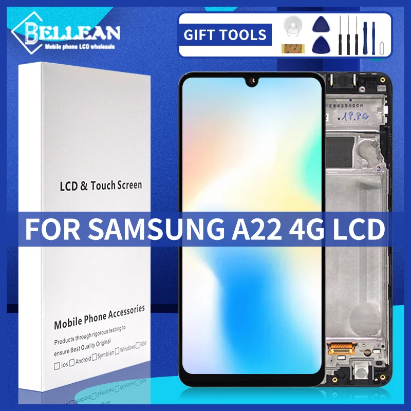 6,4 дюймовый оригинальный дисплей A225 для Samsung Galaxy A22 4G, сенсорный ЖК-экран с дигитайзером в сборе с рамкой
6,4 дюймовый оригинальный дисплей A225 для Samsung Galaxy A22 4G, сенсорный ЖК-экран с дигитайзером в сборе с рамкой