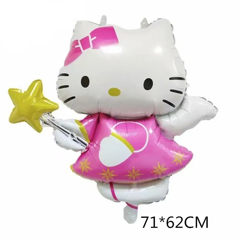 Украшения для дня рождения Hello Kitty воздушные шары из фольги в виде кошки круглый