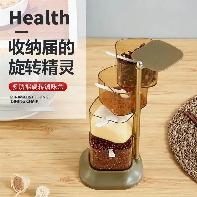 Multi-layer Multi-grid Rotating Seasoning Seasoning Box Kitchen Seasoning Tank Large-capacity Household Cosmetic Box
Multi-layer Multi-grid Rotating Seasoning Seasoning Box Kitchen Seasoning Tank Large-capacity Household Cosmetic Box