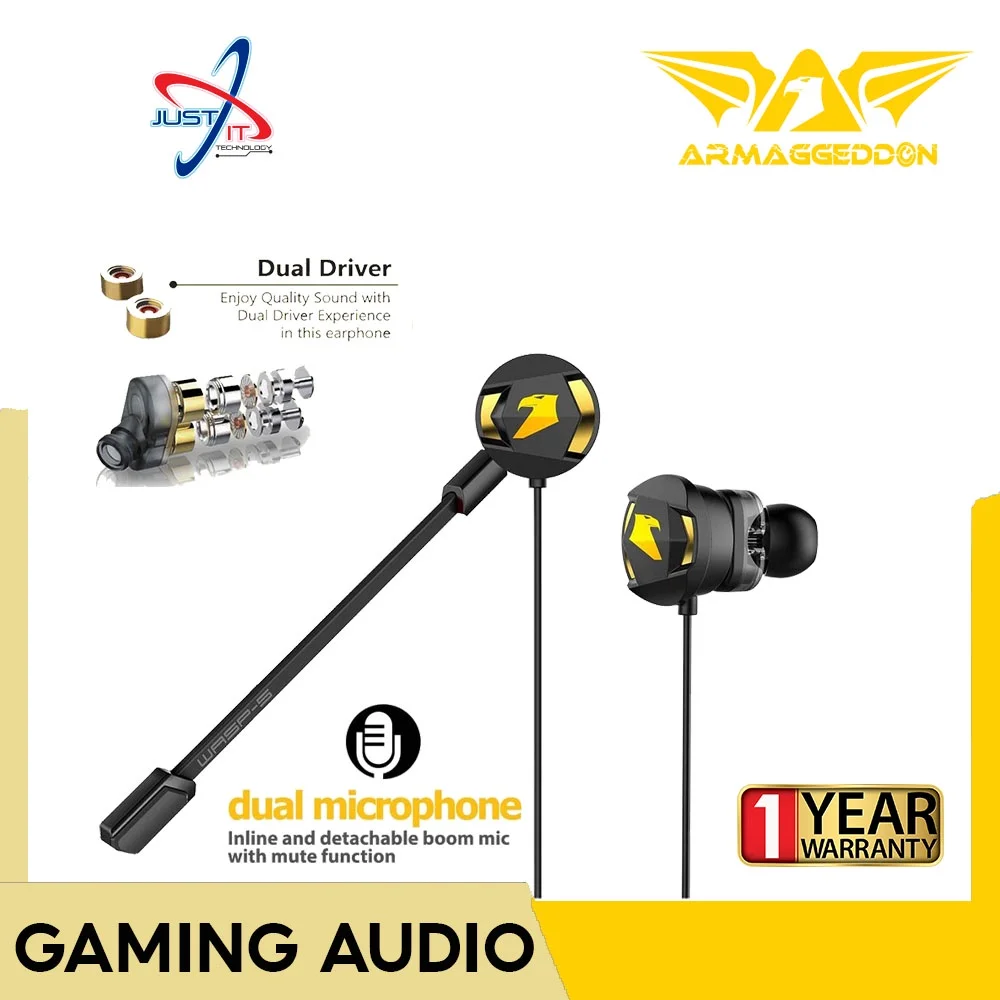 Armaggeddon Wasp 5 In-Ear Gaming Earphones
Armaggeddon Wasp 5 In-Ear Gaming Earphones