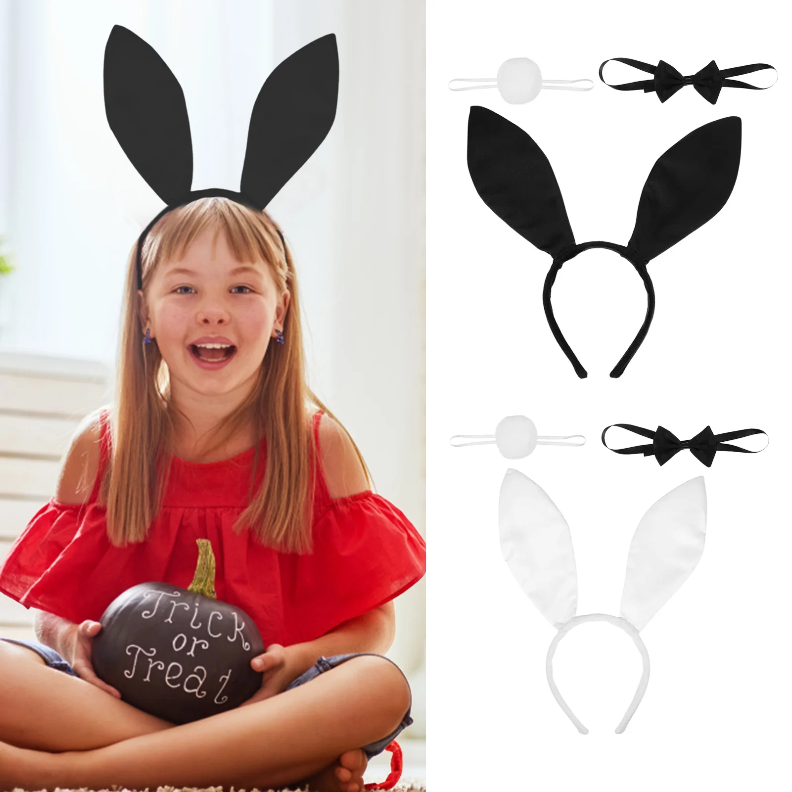 Women's Bunny Accessory Set Halloween Costume Rabbit Dress Up Bunny Ears Headband Bow Tie And Tail For Cosplay Parties
Women's Bunny Accessory Set Halloween Costume Rabbit Dress Up Bunny Ears Headband Bow Tie And Tail For Cosplay Parties