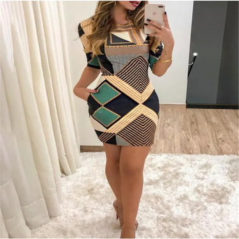 Fashion Women Party Dress 2021 New Arrival Vestidos Robe Geometric Patterns Bodycon Mid Sleeve Club Evening Slim Mini Dresses
Fashion Women Party Dress 2021 New Arrival Vestidos Robe Geometric Patterns Bodycon Mid Sleeve Club Evening Slim Mini Dresses