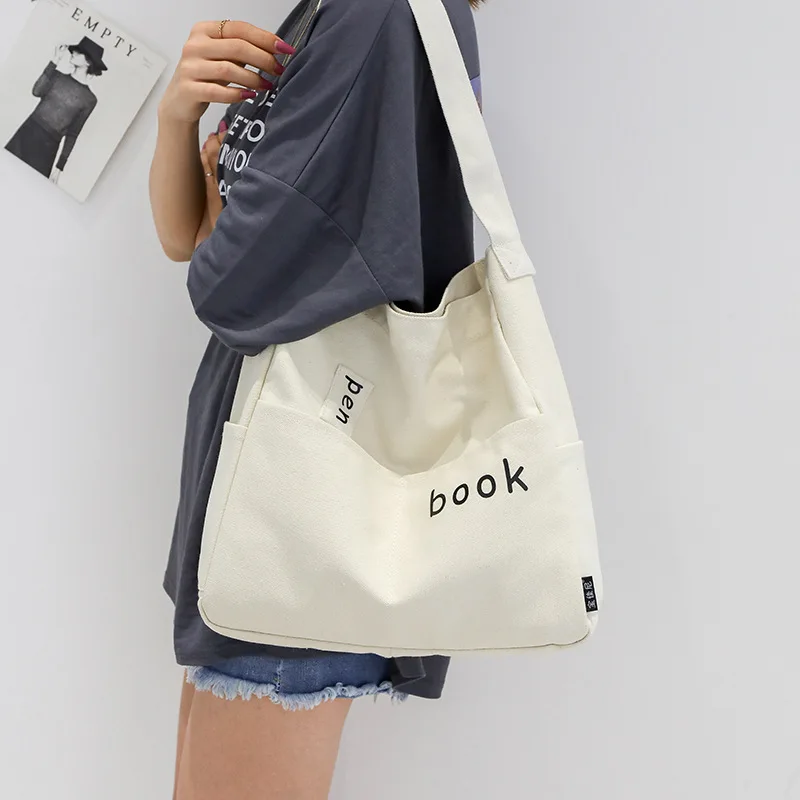Women's Shoulder Bag Canvas Large Capacity Handbag for Women New Summer Casual Solid Female Shopper Bags
Women's Shoulder Bag Canvas Large Capacity Handbag for Women New Summer Casual Solid Female Shopper Bags