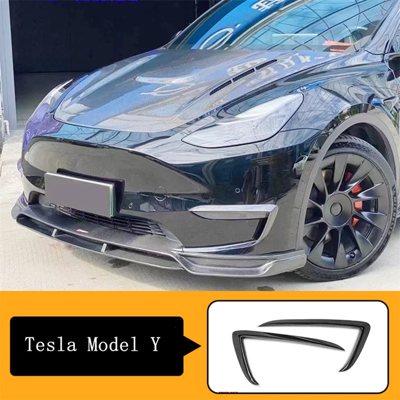 For Tesla Model Y 2020 2021 2022 2023 High Quality REAL Carbon Fiber Front Bumper Fog Light Lamp Cover Lip Spoiler
For Tesla Model Y 2020 2021 2022 2023 High Quality REAL Carbon Fiber Front Bumper Fog Light Lamp Cover Lip Spoiler