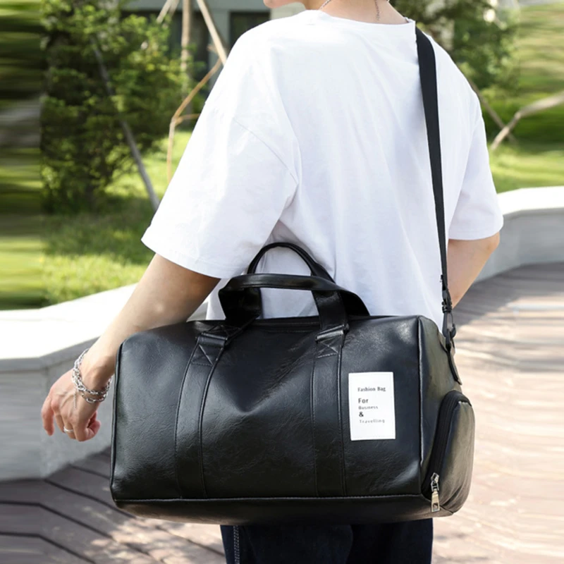 Unisex Leather Luggage Bag With Shoes Travel Clothes Storage Bags Zipper Sport Weekend Bag Training Fitness Duffle Bag Shoulder
Unisex Leather Luggage Bag With Shoes Travel Clothes Storage Bags Zipper Sport Weekend Bag Training Fitness Duffle Bag Shoulder