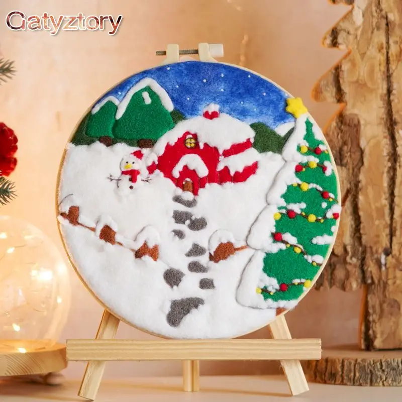 GATYZTORY Wool Felting Painting Snowscape Needle Felting Painting Wool DIY Crafts Kit Felting Supplies For Decor Home Beginner
GATYZTORY Wool Felting Painting Snowscape Needle Felting Painting Wool DIY Crafts Kit Felting Supplies For Decor Home Beginner