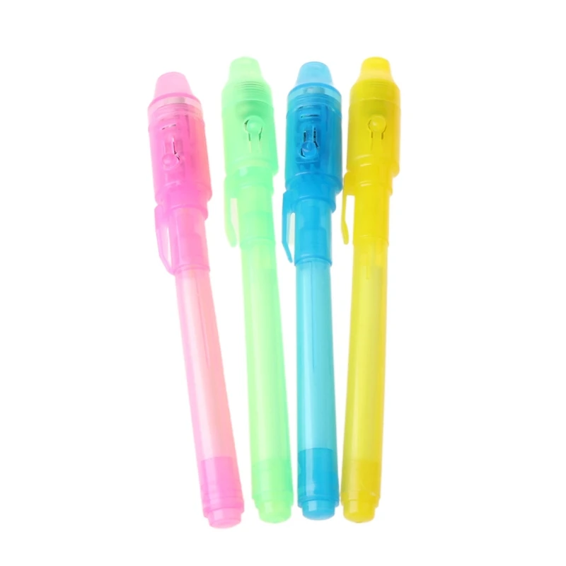 4 Pieces Magic Secret Pen with UV light Invisible Writing Pen UV Light Pen LED Marker Pen Gift Stationery Set for Kids
4 Pieces Magic Secret Pen with UV light Invisible Writing Pen UV Light Pen LED Marker Pen Gift Stationery Set for Kids
