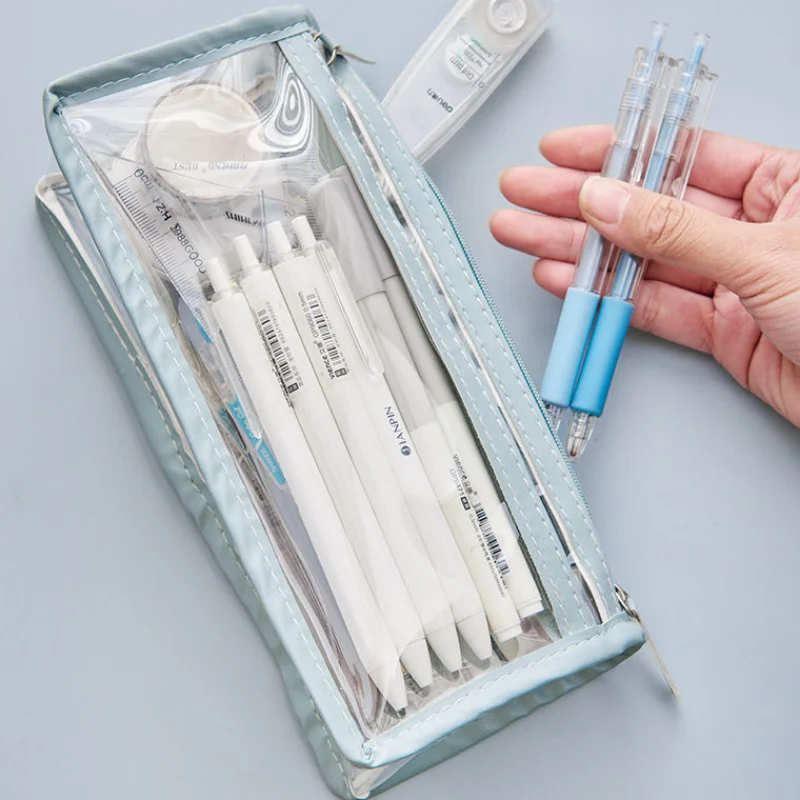 Large Capacity Pencil Bag Transparent School CaseZipper Pencil Pouch Double-Layer PVC Pen Case Stationery School Supplies 
Large Capacity Pencil Bag Transparent School CaseZipper Pencil Pouch Double-Layer PVC Pen Case Stationery School Supplies