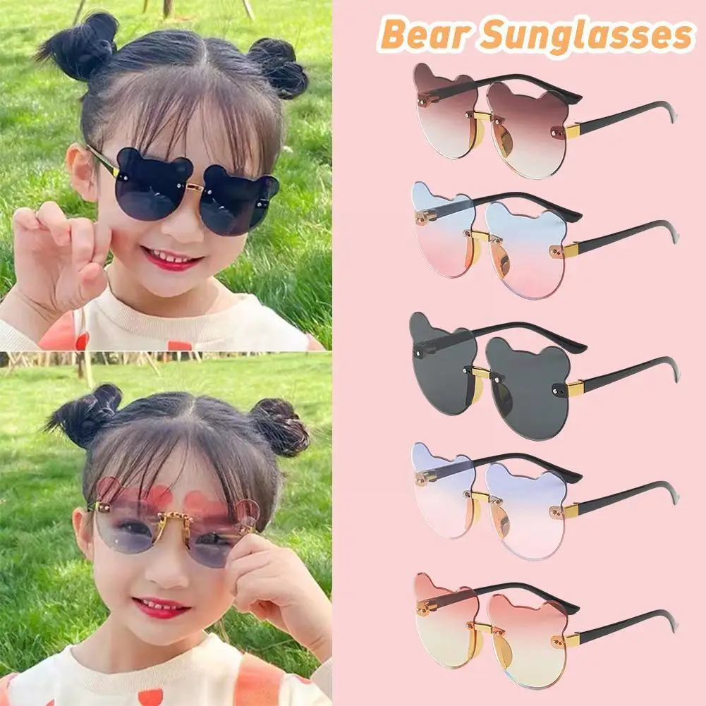 1pc Summer Multicolor Rimless Sunglasses Animal Cartoon Bear Shaped For Girl Boys Cute Kids Outdoor Sun Glasses Party Gift F5Y6
1pc Summer Multicolor Rimless Sunglasses Animal Cartoon Bear Shaped For Girl Boys Cute Kids Outdoor Sun Glasses Party Gift F5Y6
