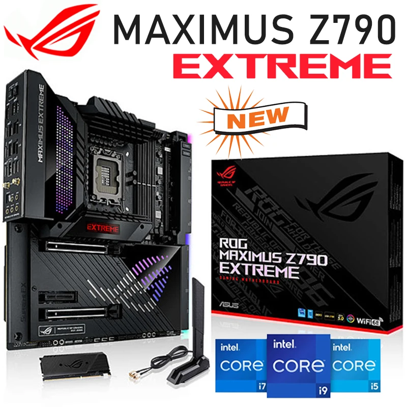 

Asus ROG MAXIMUS Z790 EXTREME LGA 1700 Motherboard DDR5 Support Intel 12th Gen Core i3 i5 i7 i9 Processor PCI-E 5.0 Desktop ATX