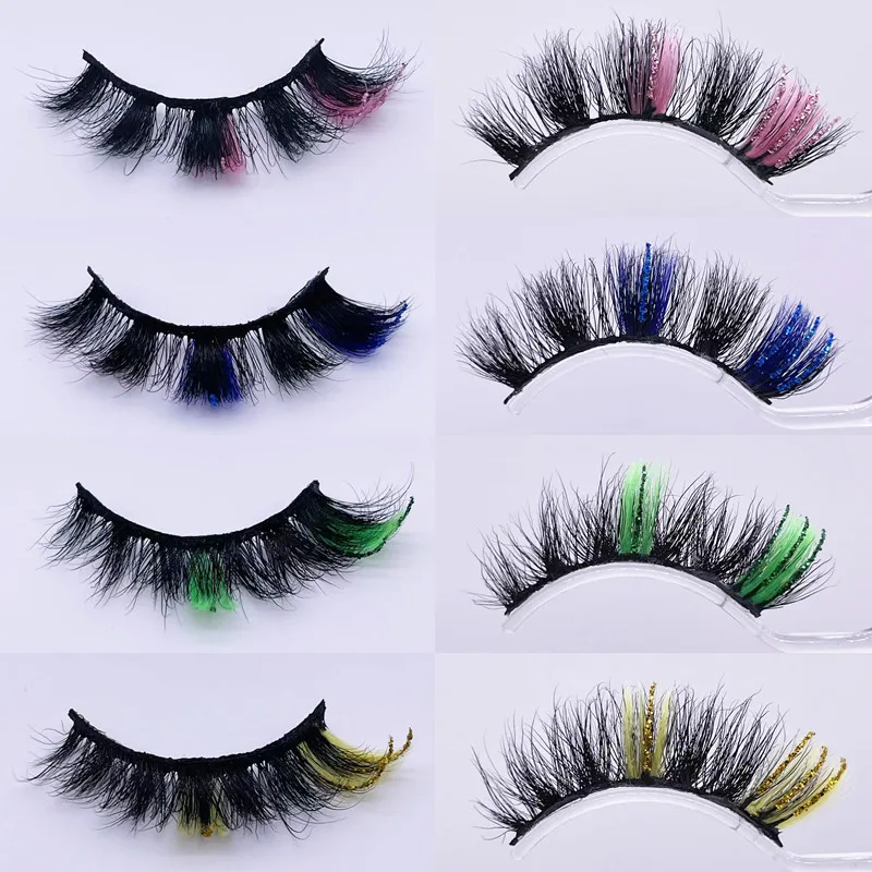 25mm Glitter Colored Eyelashes Extension Classic Curl Mink Lash Extension Individual Volume False Eye Lashes Cosplay Make Up
25mm Glitter Colored Eyelashes Extension Classic Curl Mink Lash Extension Individual Volume False Eye Lashes Cosplay Make Up