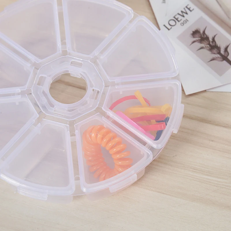 Plastic Round 8 Grids Desktop Storage Box Travel Cosmetic Jewelry Organizer Storage Box For Home Diy Tools Part
Plastic Round 8 Grids Desktop Storage Box Travel Cosmetic Jewelry Organizer Storage Box For Home Diy Tools Part