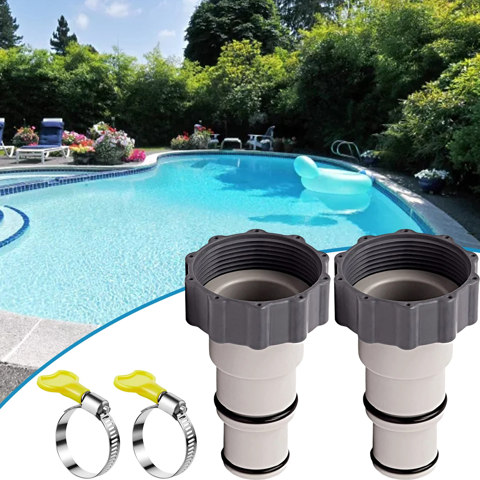 Replacement Hose Adapter Pool Drain Adapter with Collar Pool Pump Replacement Parts & Accessories Replace for Threaded Connectio
Replacement Hose Adapter Pool Drain Adapter with Collar Pool Pump Replacement Parts & Accessories Replace for Threaded Connectio