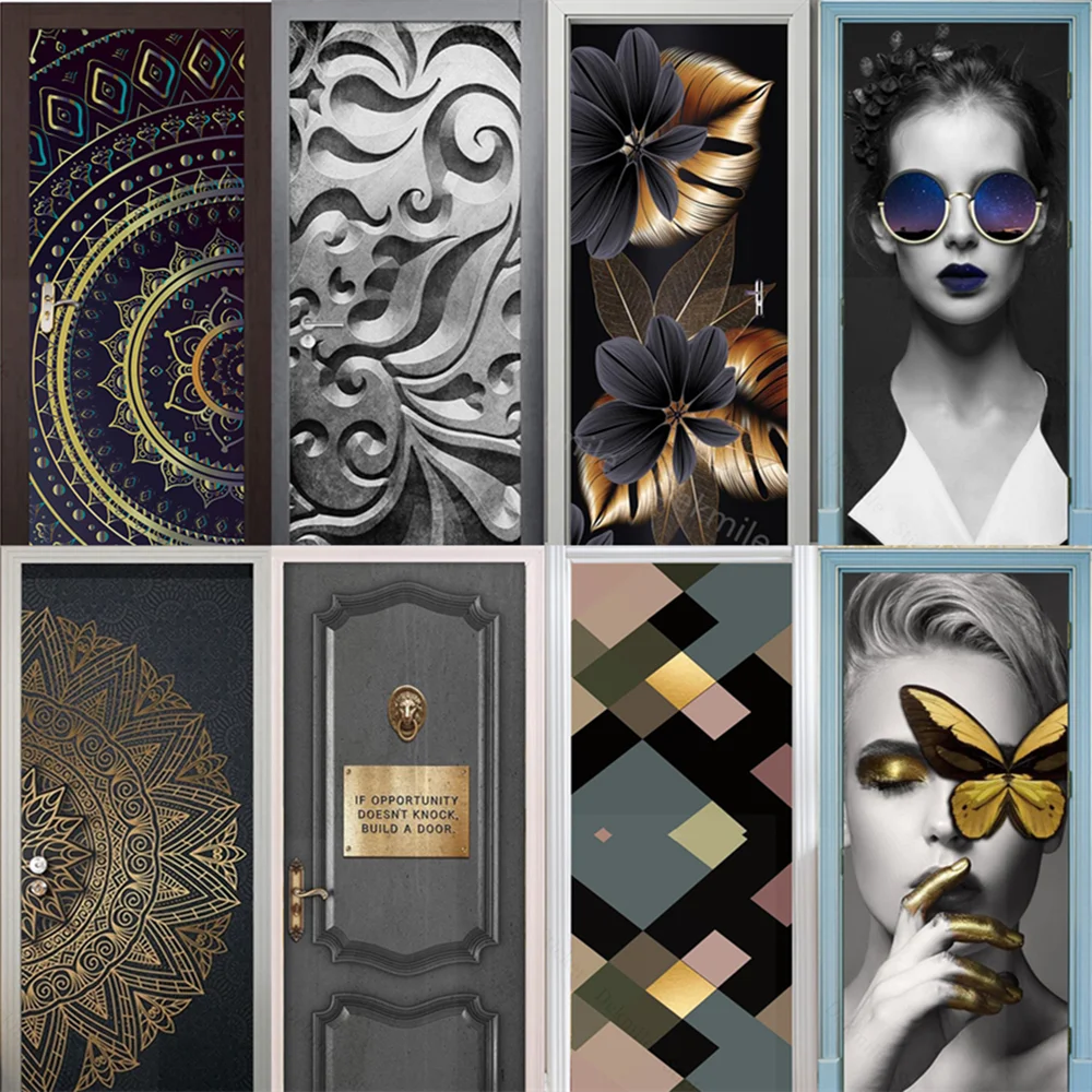 3D Wallpaper On The Wall Black Color Vinyl Door Decoration Home Door Flower Woman Relief Mandala Deur Stickers Autocollant Porte
3D Wallpaper On The Wall Black Color Vinyl Door Decoration Home Door Flower Woman Relief Mandala Deur Stickers Autocollant Porte