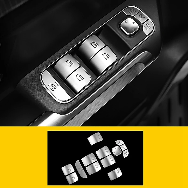 13Pcs Car Door Armrest Panel Covers Stickers for Benz A B GLB Class W177 W247 2020 Window Glass Lifting Buttons
13Pcs Car Door Armrest Panel Covers Stickers for Benz A B GLB Class W177 W247 2020 Window Glass Lifting Buttons