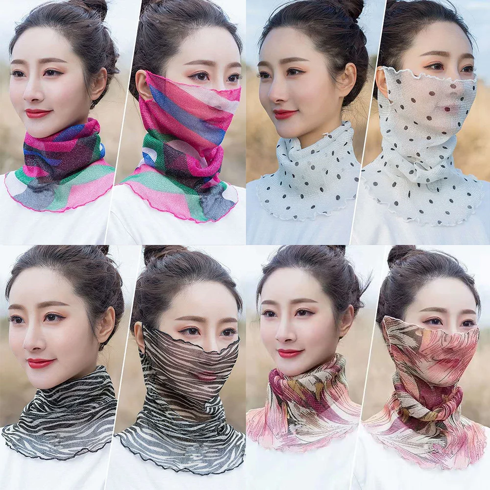 Lady Pullover Neckerchief Sunscreen Scarf Wraps Neck Warmer Gauze Scarves Protection Versatile Dual-use Women Veil Collar Shawl
Lady Pullover Neckerchief Sunscreen Scarf Wraps Neck Warmer Gauze Scarves Protection Versatile Dual-use Women Veil Collar Shawl