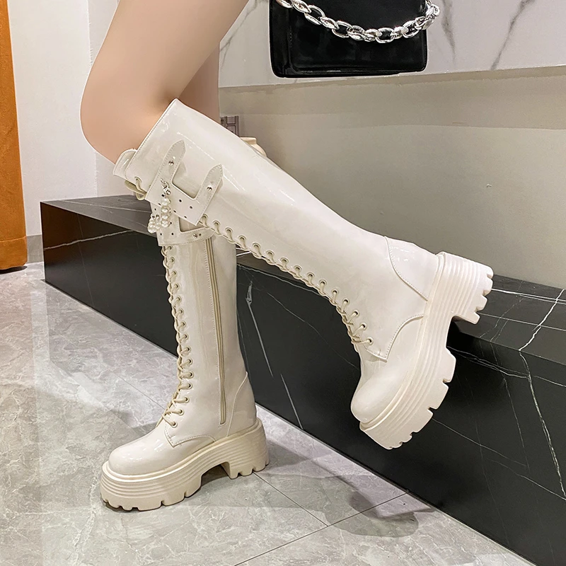 Утолщенные зимние рыцарские сапоги с бусинами, женские сапоги до колена на высоком квадратном каблуке, ретро толстые мотоциклетные сапоги, ...
Утолщенные зимние рыцарские сапоги с бусинами, женские сапоги до колена на высоком квадратном каблуке, ретро толстые мотоциклетные сапоги, ...
