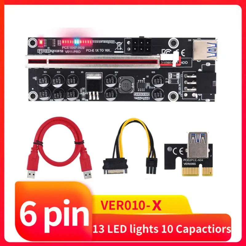 6 шт. Pcie Riser 010 010X VER010 010S Plus USB 3,0 pci e Express кабель Riser GPU X16 Extender PCI-E адаптер для райзерной карты
6 шт. Pcie Riser 010 010X VER010 010S Plus USB 3,0 pci e Express кабель Riser GPU X16 Extender PCI-E адаптер для райзерной карты