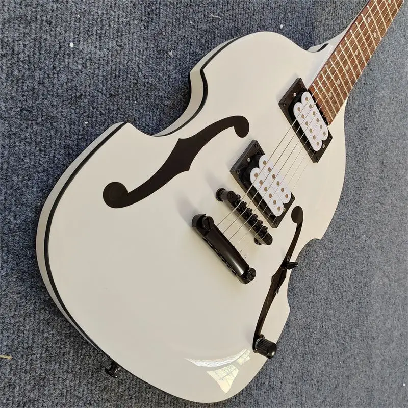 Белая живопись F-отверстие 6-струнная электрическая гитара 22 лада хамбакер Пикап палисандр гриф Заводская розетка под заказ 
Белая живопись F-отверстие 6-струнная электрическая гитара 22 лада хамбакер Пикап палисандр гриф Заводская розетка под заказ