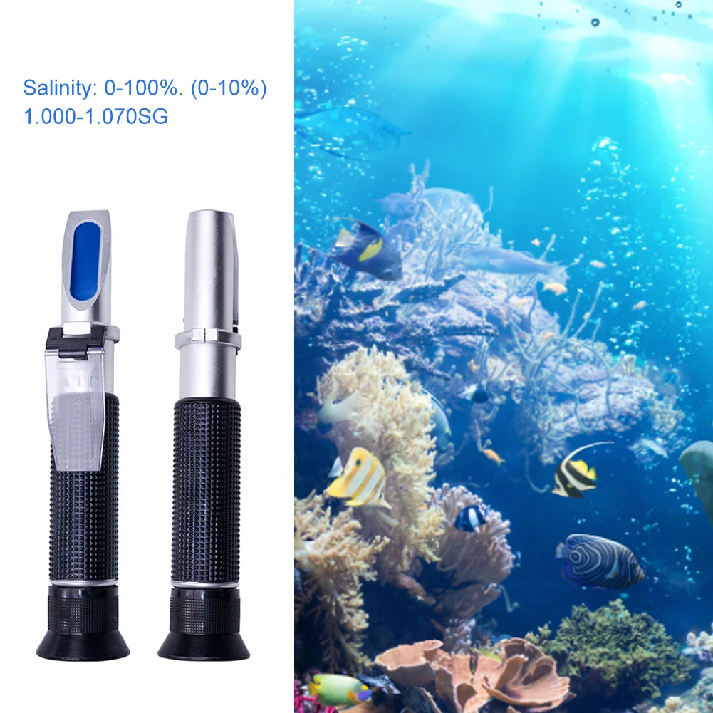 Salinity Refractometer 0-100% 1.000-1.070SG Portable Optical Salometer For Seawater Marine Aquaculture Food Salt Tester
Salinity Refractometer 0-100% 1.000-1.070SG Portable Optical Salometer For Seawater Marine Aquaculture Food Salt Tester