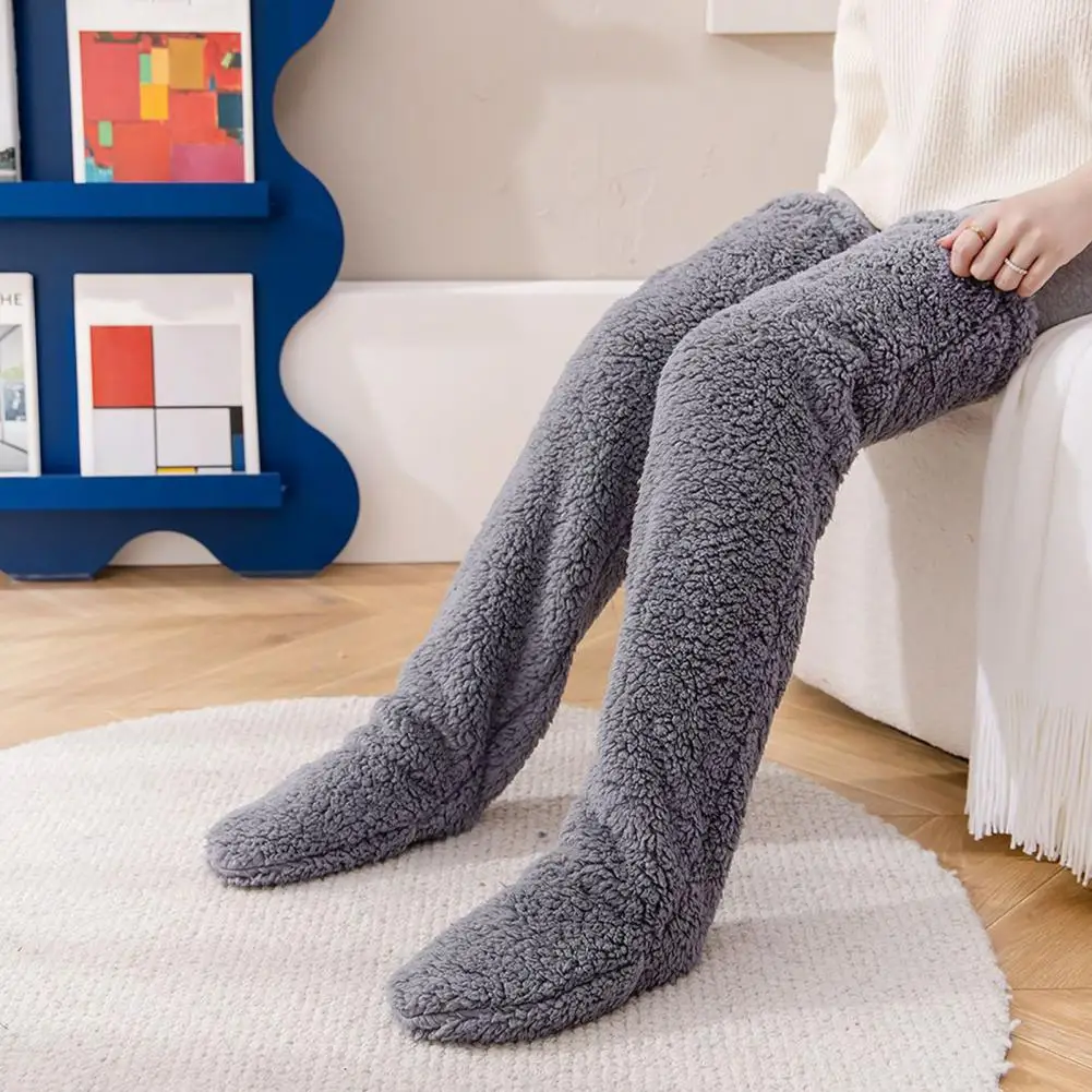 Warm Thigh-high Stockings for Women Cozy Plush Slipper Socks Warm Over Knee Fuzzy Socks for Women Thickened Leg for Women
Warm Thigh-high Stockings for Women Cozy Plush Slipper Socks Warm Over Knee Fuzzy Socks for Women Thickened Leg for Women