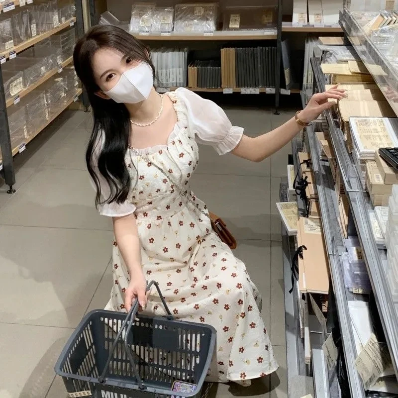 Floral Square Collar Puff Sleeve Midi Dress Summer Female Casual Birthday Mixi Korean Type Long Dresses Clothes for Women 2023
Floral Square Collar Puff Sleeve Midi Dress Summer Female Casual Birthday Mixi Korean Type Long Dresses Clothes for Women 2023