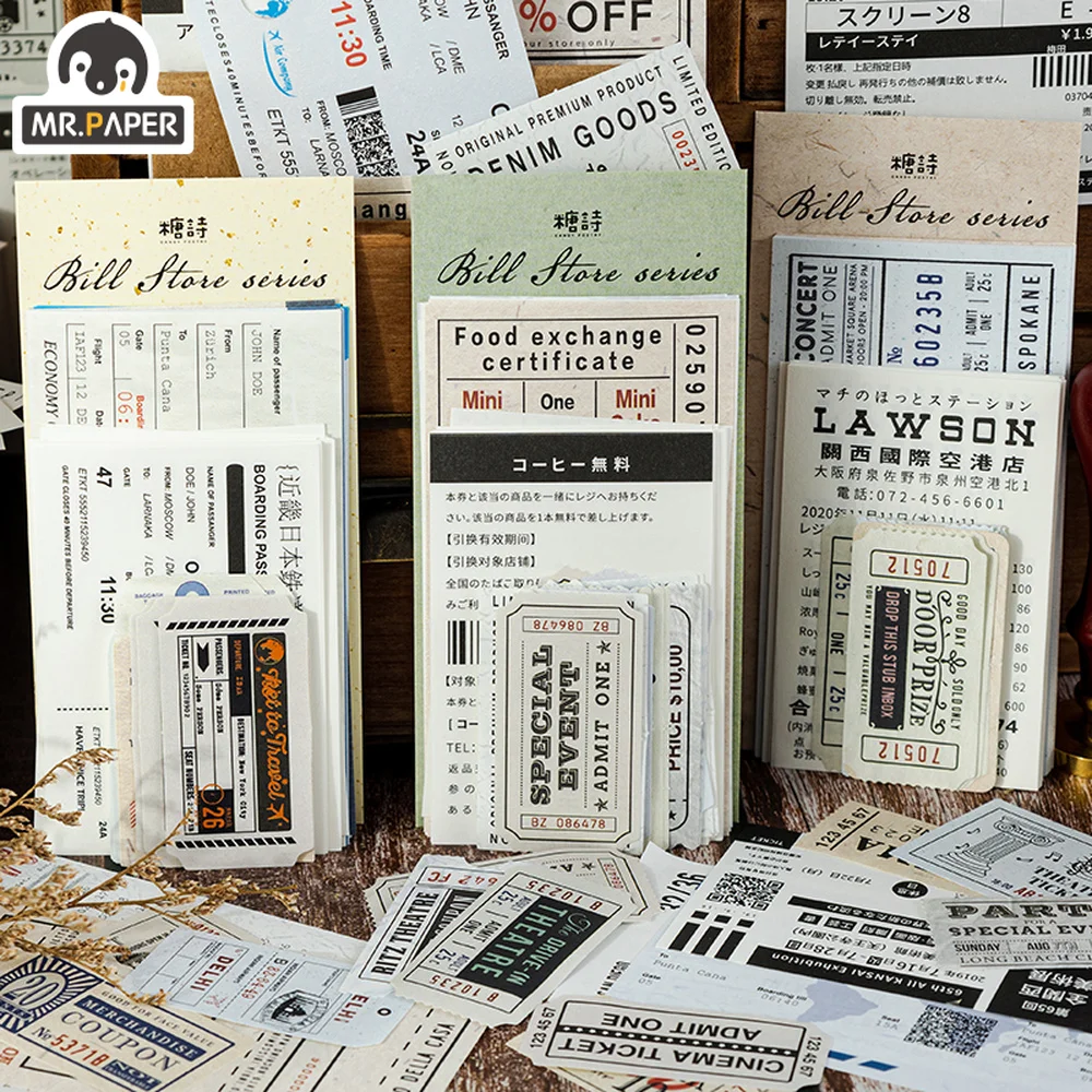 Mr.paper 6 Styles 60 Pcs/Bag Vintage Movie Tickets Cardstock Paper Literary Bills Hand Account Decorative Material Paper
Mr.paper 6 Styles 60 Pcs/Bag Vintage Movie Tickets Cardstock Paper Literary Bills Hand Account Decorative Material Paper
