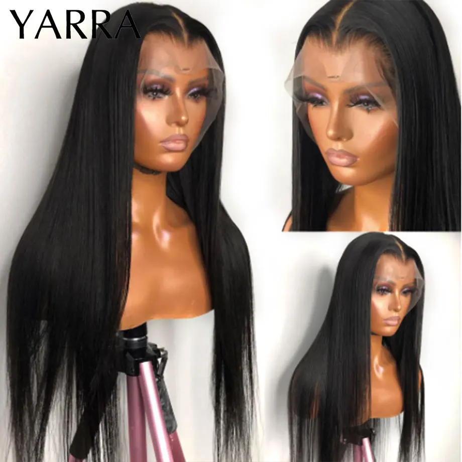 

Lace Front Human Hair Wigs Straight 13x4 Pre Plucked Brazilian For Black Women HD Transparent Full Lace Frontal Wig YARRA