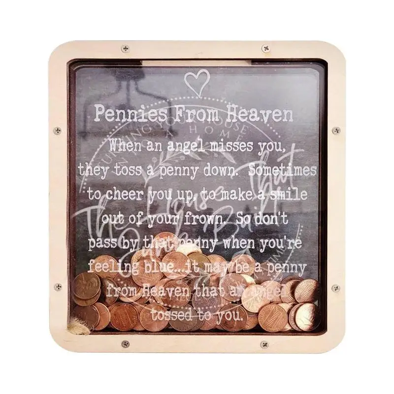 Wooden Acrylic Bank Heaven Bank Wood Piggy Bank Pennies From Heaven's Bank Coin Bank Piggy Bank Memorial Gift Memorial
Wooden Acrylic Bank Heaven Bank Wood Piggy Bank Pennies From Heaven's Bank Coin Bank Piggy Bank Memorial Gift Memorial