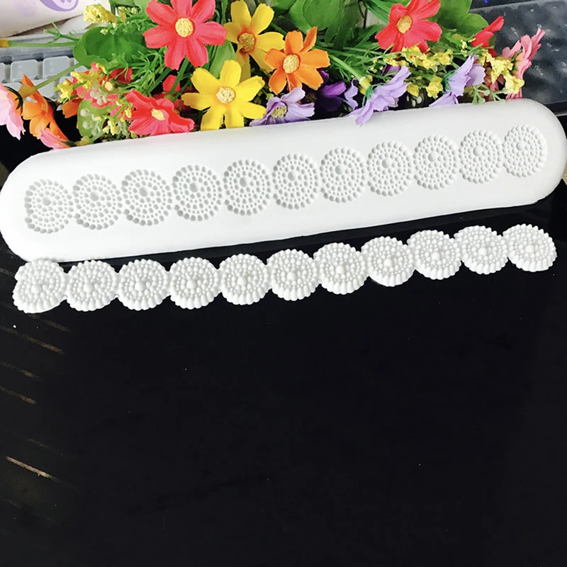 European Style Flower Round Lace Fondant Silicone Mold Long Cake Surround Cake Decoration Embossing Printing Tool
European Style Flower Round Lace Fondant Silicone Mold Long Cake Surround Cake Decoration Embossing Printing Tool