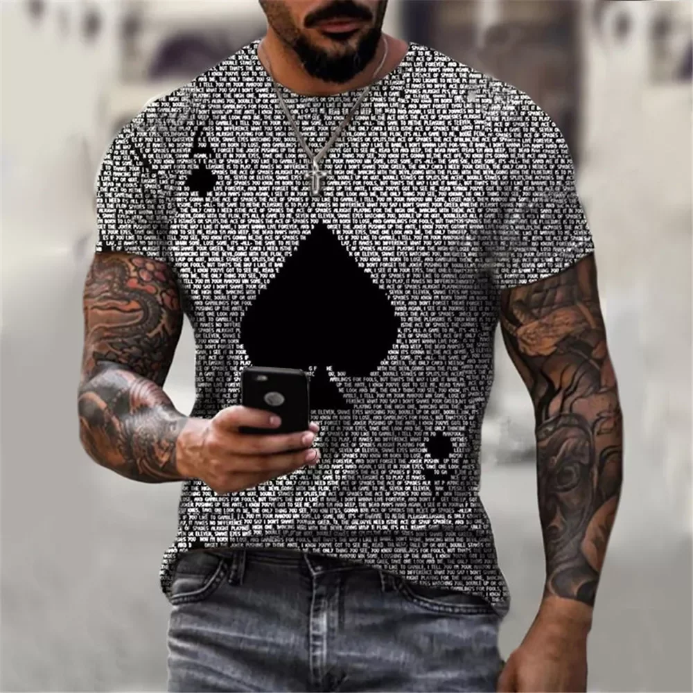 playing card graphic T-shirt men's T-shirt tops ropa hombre streetwear men's koszulki petticoat homme hip-hop 3d shirt
playing card graphic T-shirt men's T-shirt tops ropa hombre streetwear men's koszulki petticoat homme hip-hop 3d shirt