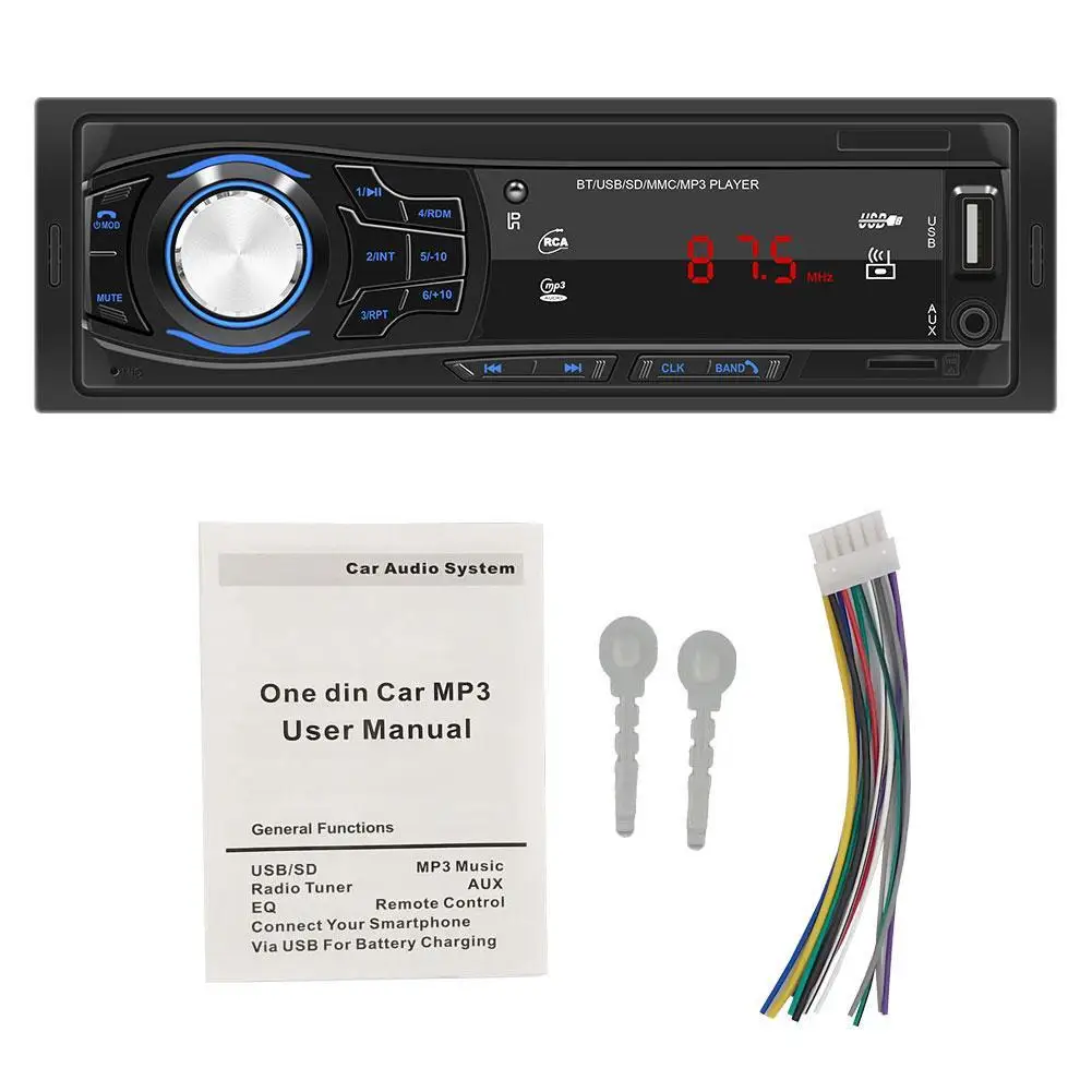 Bluetooth 1 Din Car Radio Car Stereo FM Radio USB MP3 Player Music Player For Car
Bluetooth 1 Din Car Radio Car Stereo FM Radio USB MP3 Player Music Player For Car