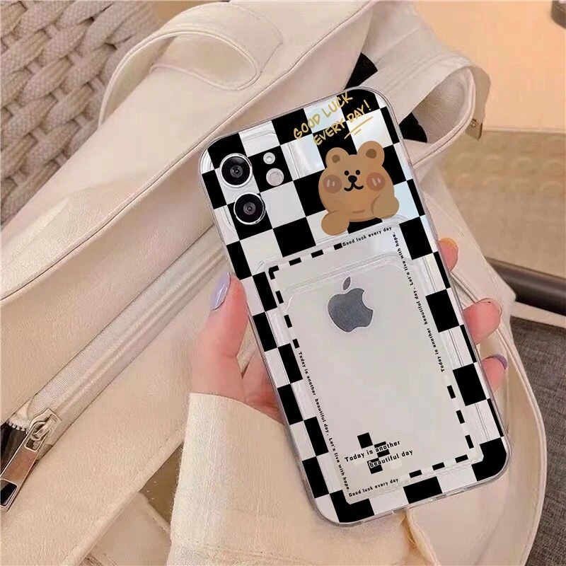 Cute Cartoon bear Phone Case For iPhone 12 Mini 13 12 11Pro Max X XS XR 6 6s 7 8 Plus SE2 Soft Silicone Wallet Cover Card Holder
Cute Cartoon bear Phone Case For iPhone 12 Mini 13 12 11Pro Max X XS XR 6 6s 7 8 Plus SE2 Soft Silicone Wallet Cover Card Holder