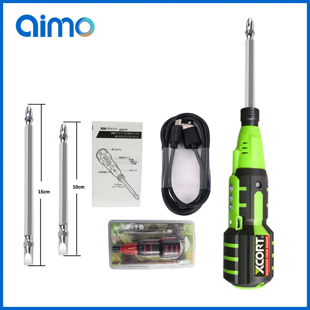 AIMO Cordless Electric Screwdriver 3.6V Power Tool Mini Drill USB Rechargeable Lithium Battery Automatic and Manual LED DIY
AIMO Cordless Electric Screwdriver 3.6V Power Tool Mini Drill USB Rechargeable Lithium Battery Automatic and Manual LED DIY