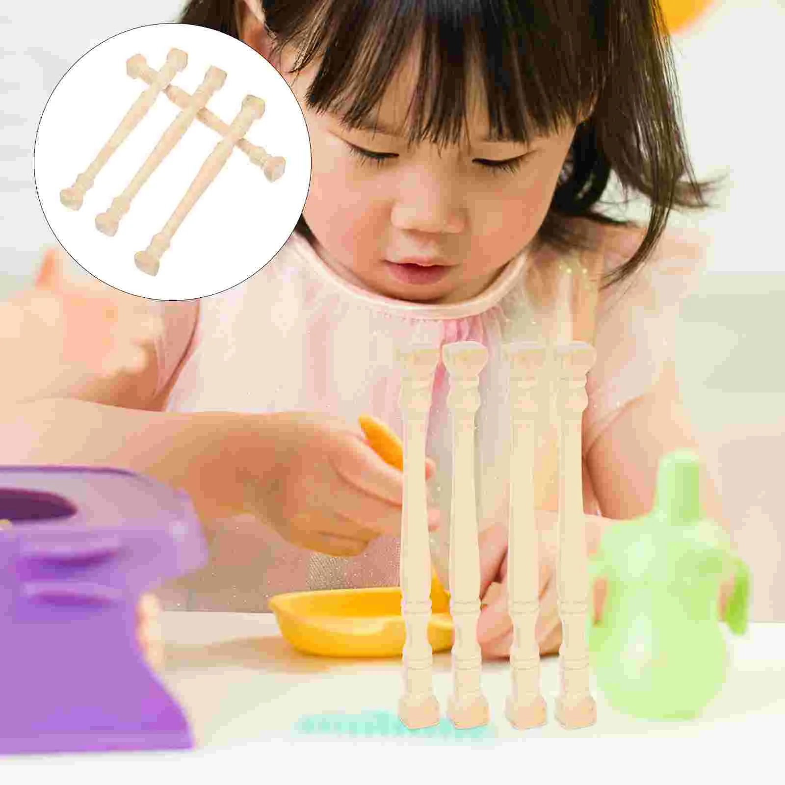 4 Pcs Roman Pillars Mini House Wood Tiny Accessories Model Column Miniature
4 Pcs Roman Pillars Mini House Wood Tiny Accessories Model Column Miniature