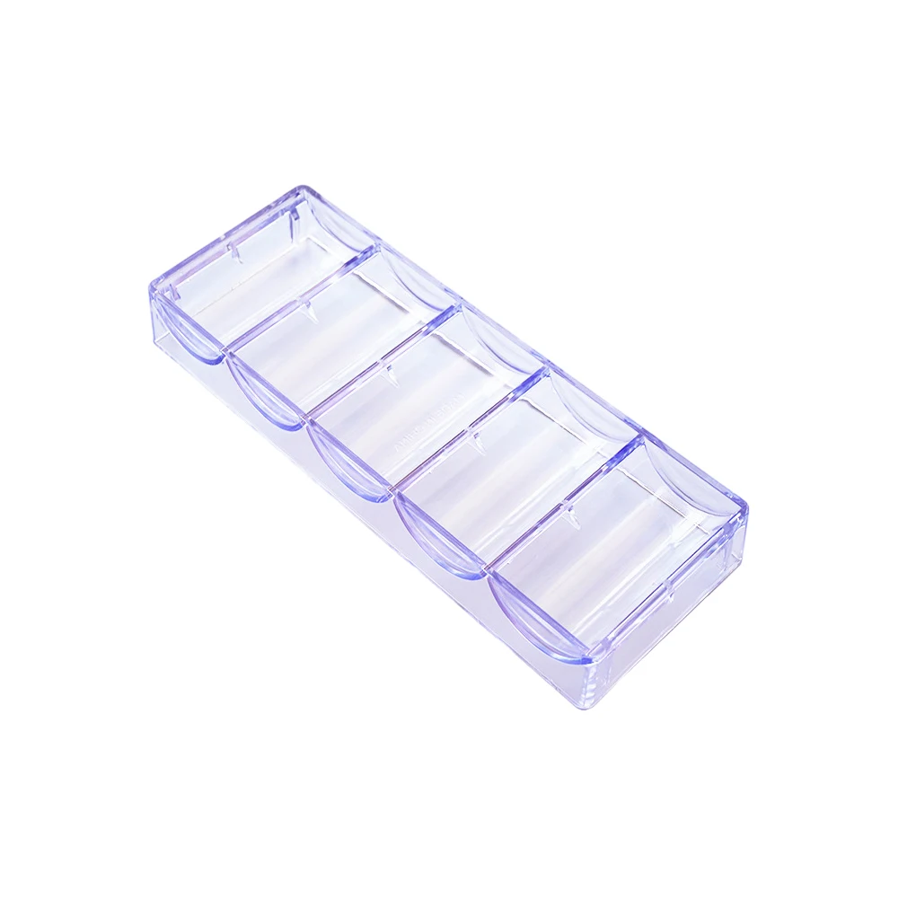 

5pieces Premium Chip Tray Storage Solution For Casino Chip Collection 5 Rows Hold 20 Chips Each For A Total Of 100 Chips