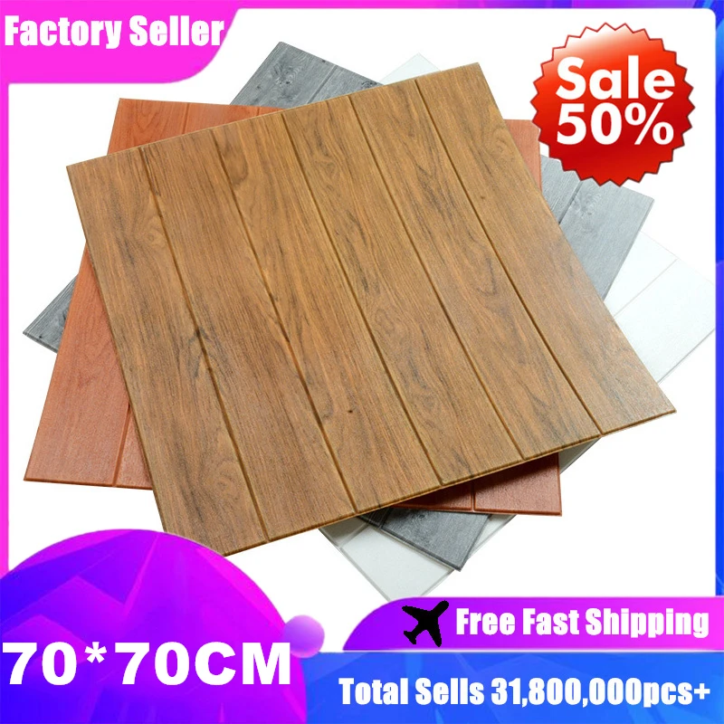 3D Soft Wallpaper Sitcker Wood Style Wall Self Adhesive 70*70cm Square Foam Living Room Home Decoration DIY Ceiling Wall Protect
3D Soft Wallpaper Sitcker Wood Style Wall Self Adhesive 70*70cm Square Foam Living Room Home Decoration DIY Ceiling Wall Protect